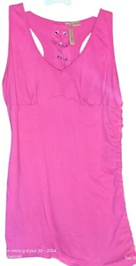 It's Our Time Pink Lace Up Racer Back Tank Top Size M - Picture 1 of 12