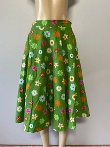 FALDA TULIPÁN B MUJER VERDE FLORAL BOLSILLOS CREMALLERA TALLA M - Imagen 1 de 7