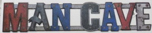 Man Cave Letters Large Metal Sign Cabin Decor 3D Letters - Picture 1 of 2