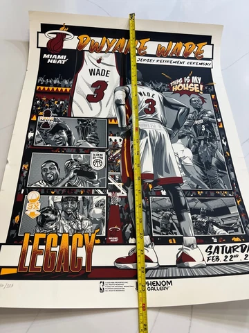 Dwyane Wade Miami Heat L3gacy Retired Number Limited Edition Serigraph Print Cover