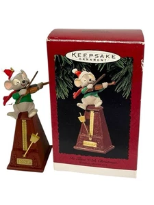 🎻 vtg 1995 Hallmark Ornament – Musical Mouse on Metronome – NEW in Box - Picture 1 of 8