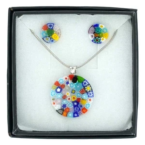 Juego de collar y pendientes GlassOfVenice de cristal de Murano Millefiori - redondo multicolor - Imagen 1 de 8