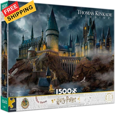 Rompecabezas Ceaco - Thomas Kinkade - Harry Potter - Castillo de Hogwarts - 1500 piezas...  Foto 1 de 4