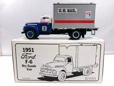 1st Gear 1951 Ford F-6 Dry Goods Delivery Van US Mail USPS 1:34 Die Cast 19-1001 - Image 1 of 4