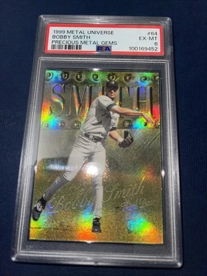 1999 BOBBY SMITH Fleer Metal Universe Precious Metal Gems PMG  #64 # /50 PSA 6 - Image 1 of 2