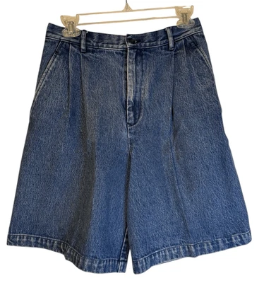 Ralph Lauren Women’s Vintage Denim Shorts 1990’s Y2K Pleated Sz. 10 - Image 1 of 4