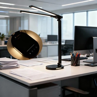 Schreibtischlampe Nachttischlampe Tischlampe LED Touch Dimmbar USB Ladefunktion - Bild 1 von 4