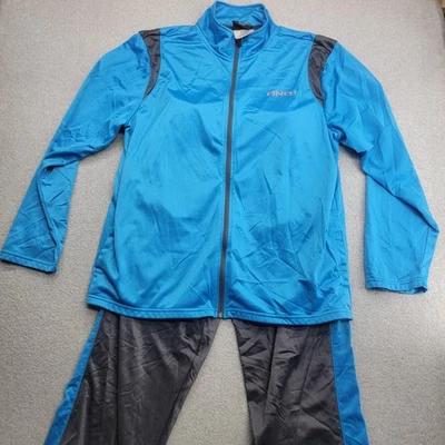 AND1 Traje de Pista Para Hombres XL Azul Gris Cremallera Chaqueta Pantalones Conjunto Atlético Baloncesto Foto 1 de 4