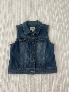 Cherokee Blue Denim Jean Vest Girls Large 10/12 - Picture 1 of 3