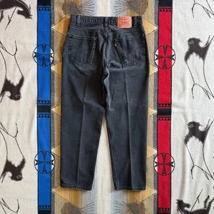 Vintage 90s Levi’s 550 Relaxed Fit Black Denim Jeans Size 32x30 Made In USA - Picture 1 of 8