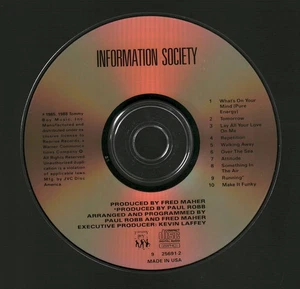 Information Society What’s On Your Mind? Promo CD Disc Only Rare Collectible - Picture 1 of 2