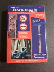 Strap Toggle Phillips Drive Round Head Zinc Plated Steel Fastener 3/16" 12 Pack - Picture 1 of 2