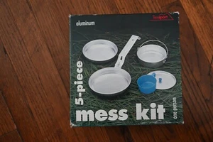 Texsport 5 Piece Mess Kit Aluminum Backpacking Camping Cookware Outdoor - Picture 1 of 1
