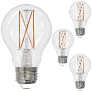 4Pack A19 LED Filament Light Bulb, 5W(40W), E26, Clear, 2700K, 450LM - Picture 1 of 5