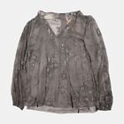 Elie Tahari Blouse / Size 8 / Womens / Grey / Polyester