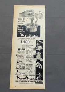 PUB PUBLICITE ANCIENNE ADVERT CLIPPING 220517 / MIXEUR MIXER UNIVERSEL MOULINEX - Picture 1 of 1