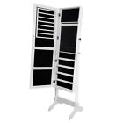 Full-Length Jewelry Cabinet Mirror Free Standing Armoire Storage Organizer
