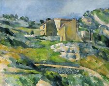 Houses in Provence- The Riaux Valley by Paul Cezanne Giclee Repro on Canvas