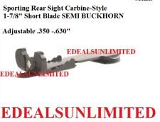 Sporting Rear Sight Carbine-style 1-78 Short Blade Semi Buckhorn .350 -.630