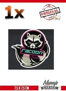 Orig. Racoon Fahrzeug Pflege Aufkleber Sticker Autocollant Étiquette Car cleaner - Picture 1 of 2