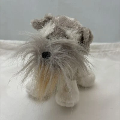 Schnauzer Dog Gray White Brown Ganz Webkinz HM159 Plush 9" Lovey Toy No Code - Image 1 of 4