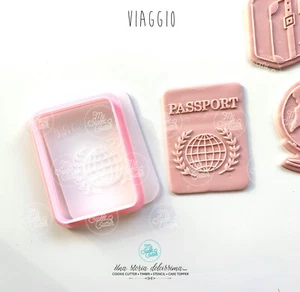 Viaggio Passaporto Cookie Cutter Formine Biscotti 7/8cm - Picture 1 of 1