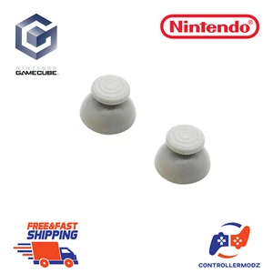 2x Nintendo Gamecube Controller Thumbsticks Analog Joystick Thumb Stick - Grey - Picture 1 of 2