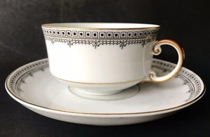 Z S & CO Bavaria 9446 Domino Flat Coffee Cup and Saucer Set MINT - Picture 1 of 5