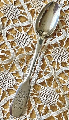 CUCHARA MONOGRAMA ANTIGUA ORIGINAL IMPERIAL P. CHUKSANOV PLATA 84 ANTIGUA RUSA SPB Foto 1 de 4