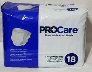 Paquete de 18 calzoncillos de pañales transpirables ProCare grandes absorción máxima CRB-013/1 - Imagen 1 de 8
