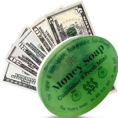 1 Money Soap Bar with Real Cash Inside Up to $100 Bill Inside in Each Bar - Image 1 of 4
