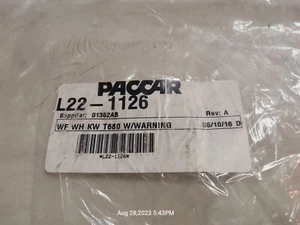 PACCAR KENWORTH T680 GRILLFRONT L22-1126 - NEW OLD STOCK - READY TO SHIP - Picture 1 of 6