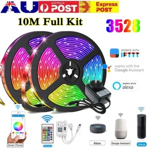10M LED Strip Lights 3528 WIFI Control Smart APP For Alexa Google Home TV Back - Picture 1 of 12