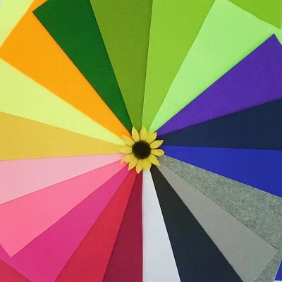 Craft Felt Polyester Fabric 1.5mm Plain Colour Sheets and Multi Packs A4 size - Image 1 of 4