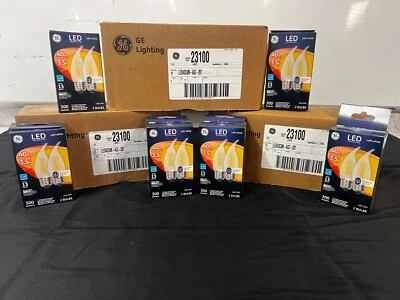 36 GE LED Candelabra 40W Filament Medium Base Light Bulbs Soft White Clear 23100 - Image 1 of 4