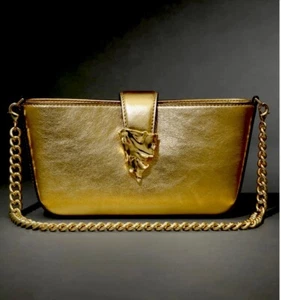 Bolso Bandolera Convertible ALEXIS BITTAR The Crumple Dorado NUEVO - Imagen 1 de 5