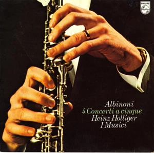 ALBINONI 4 Concerti a Cinque HOLLIGER Oboe GARATTI Cembalo I MUSIKI rot/silber - Bild 1 von 3