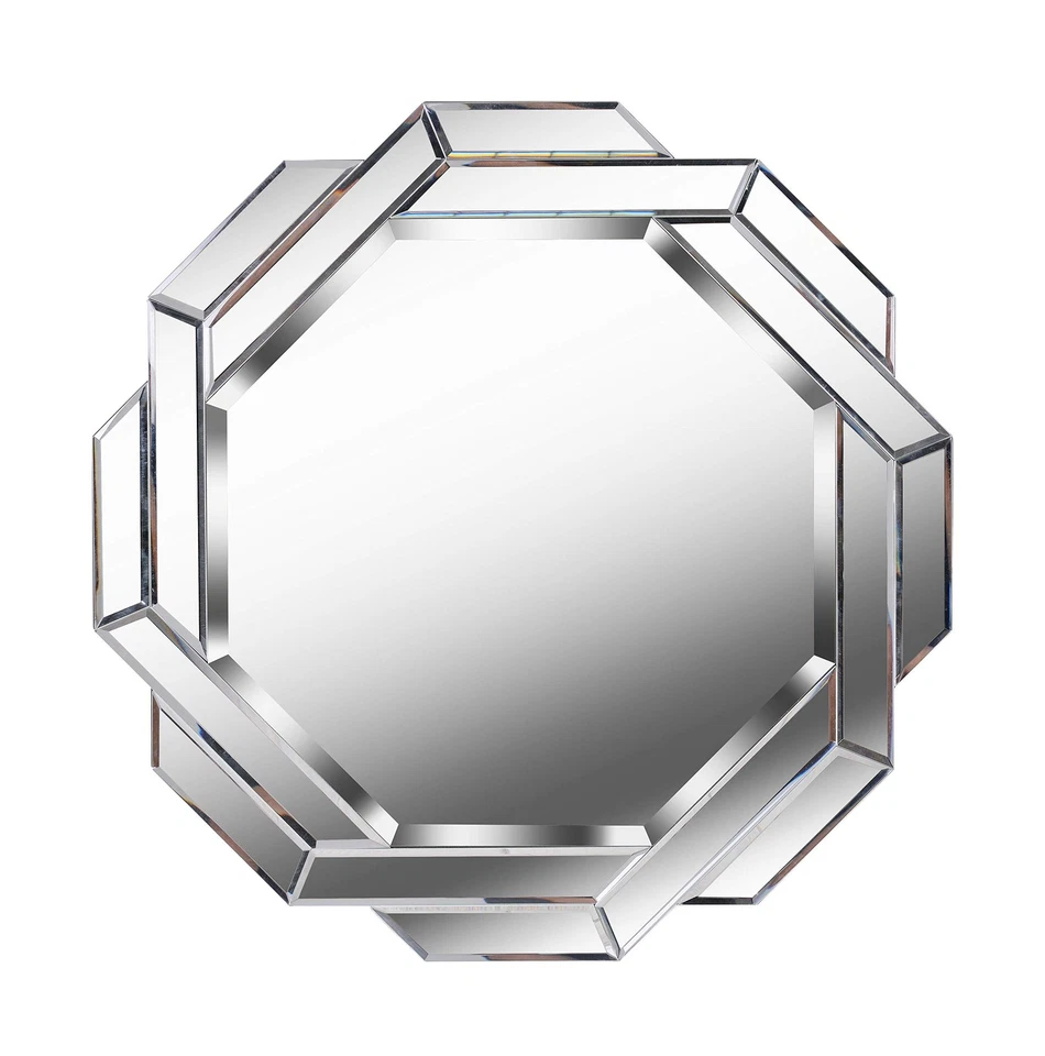 Espejo de pared de unión 60332 - pequeño con acabado transparente, estilo moderno, 24" de altura... Foto 1 de 3