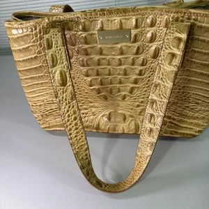 Brahmin Shoulder Bag  Beige Brown Double Handle Leather - Picture 1 of 20