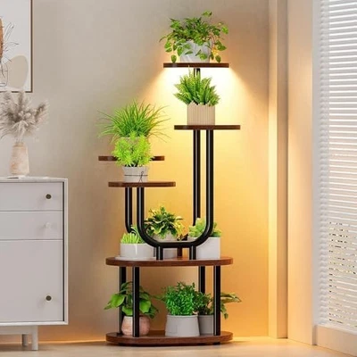 New-Plant Stand With Grow Lights Plant Stand Indoor Plant Shelf Metal Plant Rack - Image 1 of 4