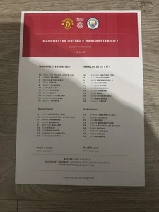 Manchester United Women V Manchester City Women FAWSL Teamsheet 04/05/2025 - Picture 1 of 1