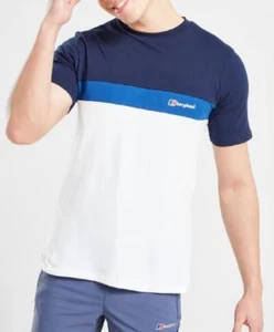 BERGHAUS TRIPLE DROP T-SHIRT MENS BLUE/WHITE - Picture 1 of 3