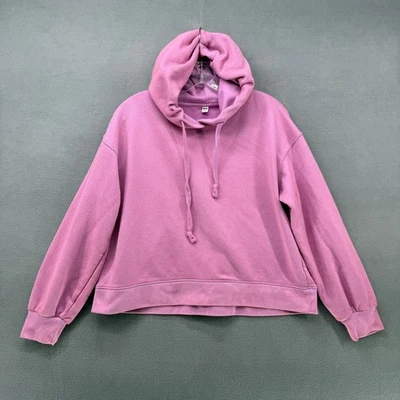 Sudadera Uniqlo Rosa Talla S Recortada Sudadera con Capucha Pullover Mezcla de Algodón Informal Foto 1 de 4