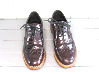 Chaussures à lacets cuir marron P 36 Massimo Dutti - Photo 1/4