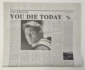 Tarot 2024 Movie Prop Horror Newspaper You Die Today Film Headline - Picture 1 of 5