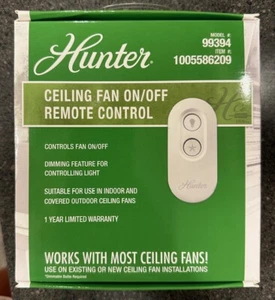 Hunter Model 99394 Ceiling fan remote control and receiver - Picture 1 of 2