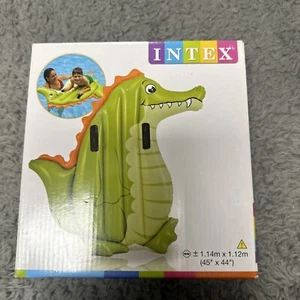 Intex Green Vinyl Inflatable  Gator Ride-On Pool Float  45" x 44"   NiB - Picture 1 of 4