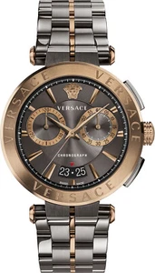 Versace VE1D02023 Aion Chronograph grau bronze Edelstahl Armband Uhr Herren NEU - Bild 1 von 8