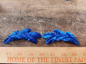 Vintage Scrambled Eggs Oak Leaf Shoulder Patch Blue Matte Iron On FREE SHIPPING - Picture 1 of 2