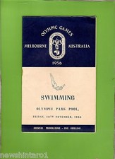 #D146. 1956 MELBOURNE OLYMPIC GAMES SWIMMING PROGRAM, 30th  November